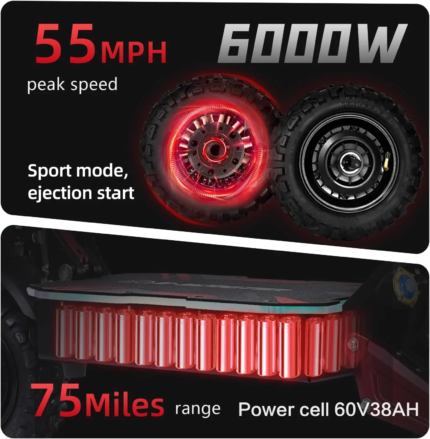 S5 Electric Scooter 6000W Dual Drive Motor with Seat 1