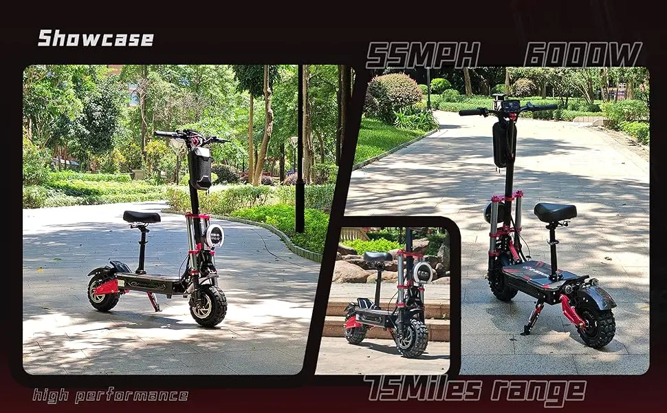 S5 Electric Scooter 6000W Dual Drive Motor with Seat 11