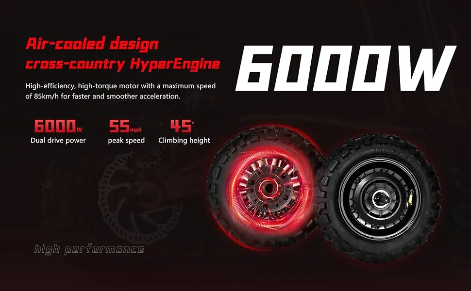 S5 Electric Scooter 6000W Dual Drive Motor with Seat 12