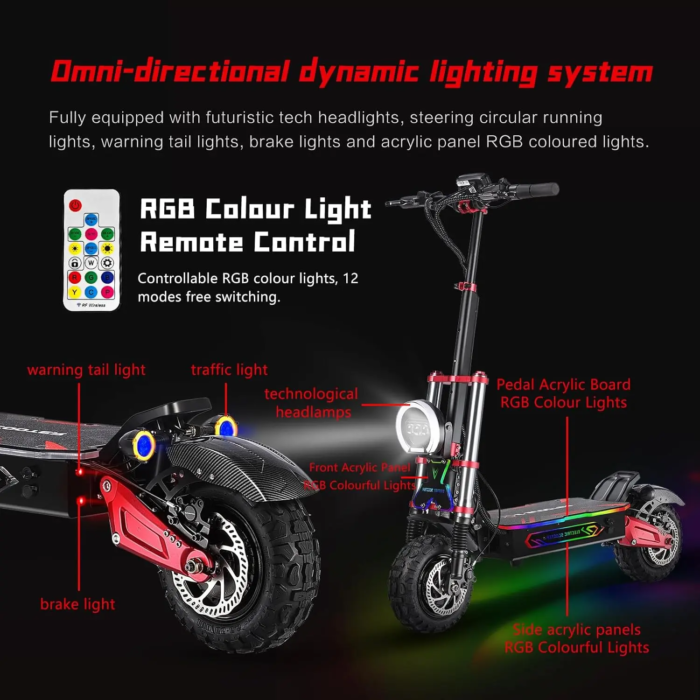 S5 Electric Scooter 6000W Dual Drive Motor with Seat 5